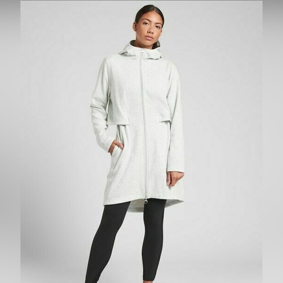 ATHLETA Cozy Karma Jacket Light Grey Heather Sz S - Picture 1 of 11